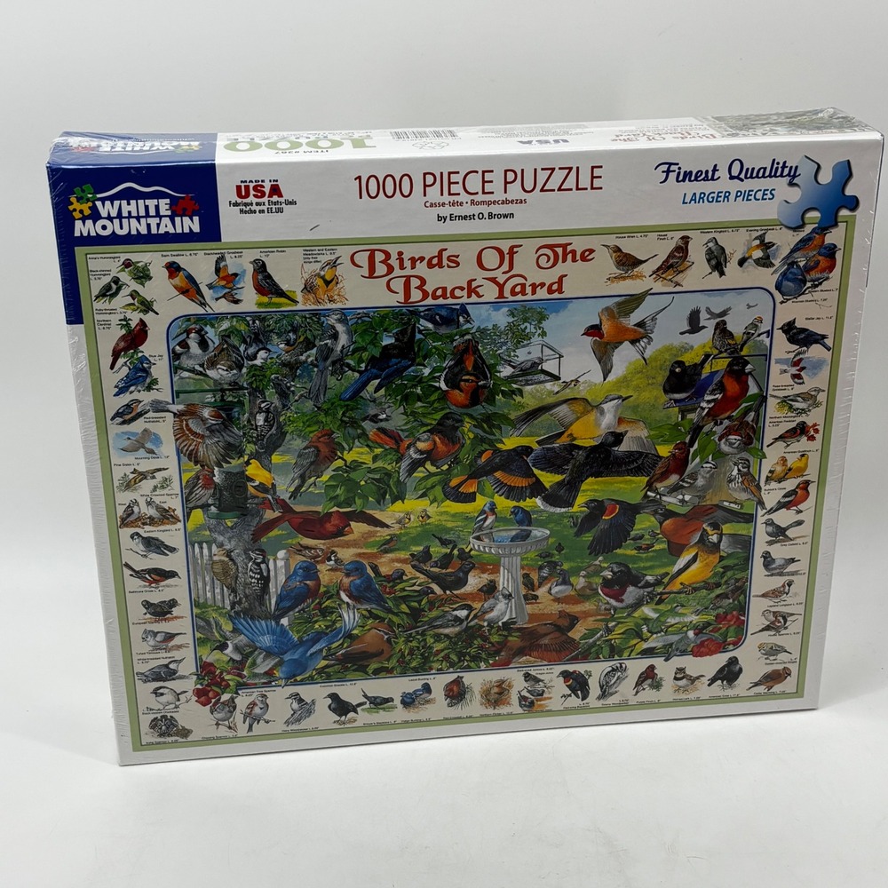 White Mountain Birds of the Backyard 1000 Piece Jigsaw Puzzle 267 Ernest O Brown